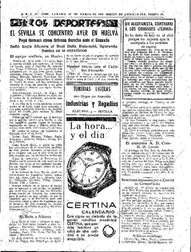 ABC SEVILLA 19-04-1958 página 35