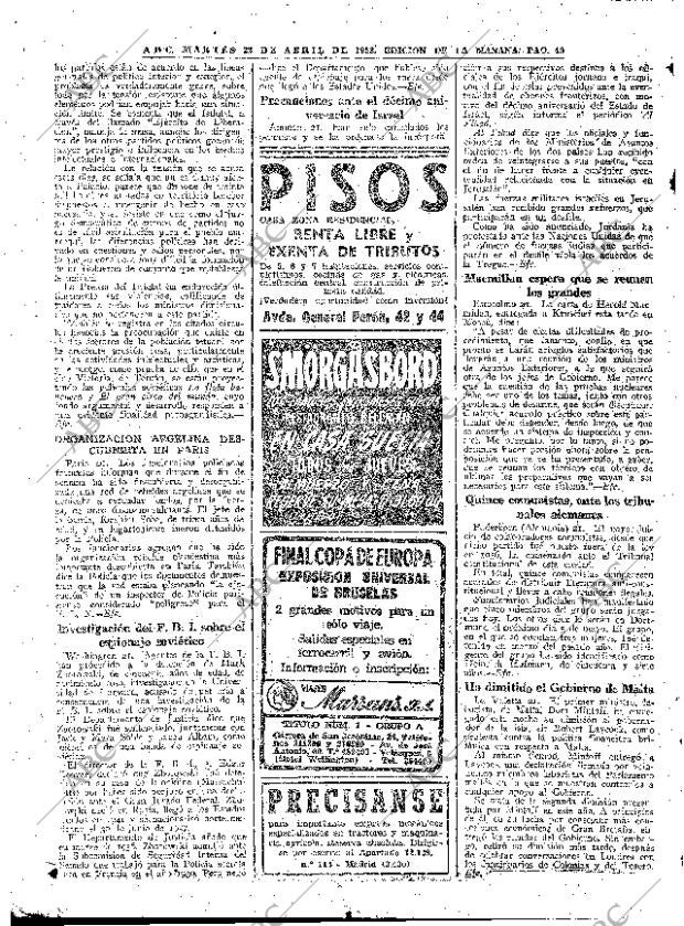 ABC MADRID 22-04-1958 página 40