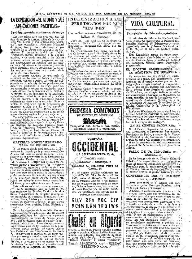 ABC MADRID 22-04-1958 página 45