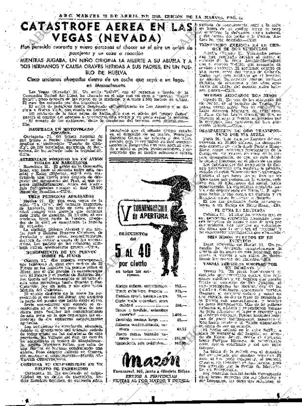 ABC MADRID 22-04-1958 página 49