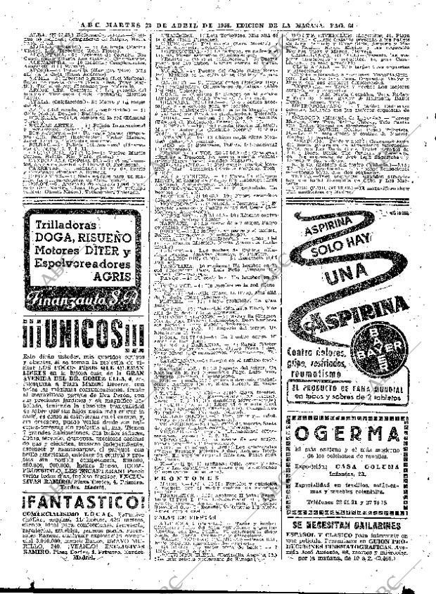 ABC MADRID 22-04-1958 página 64