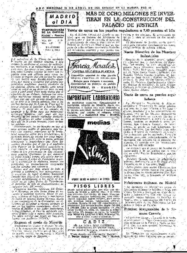 ABC MADRID 23-04-1958 página 49