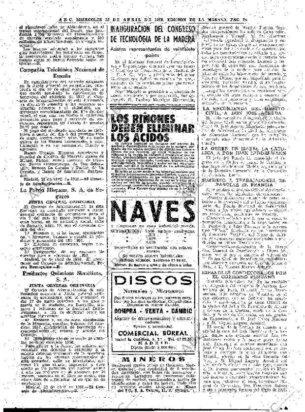 ABC MADRID 23-04-1958 página 56