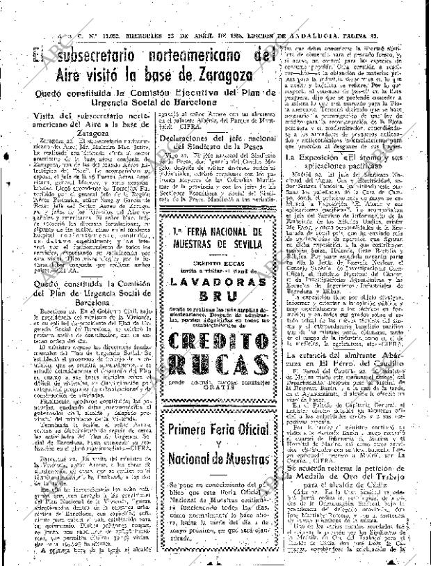 ABC SEVILLA 23-04-1958 página 23