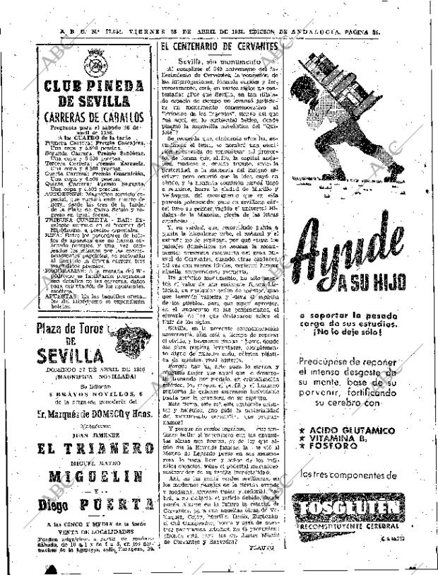 ABC SEVILLA 25-04-1958 página 36