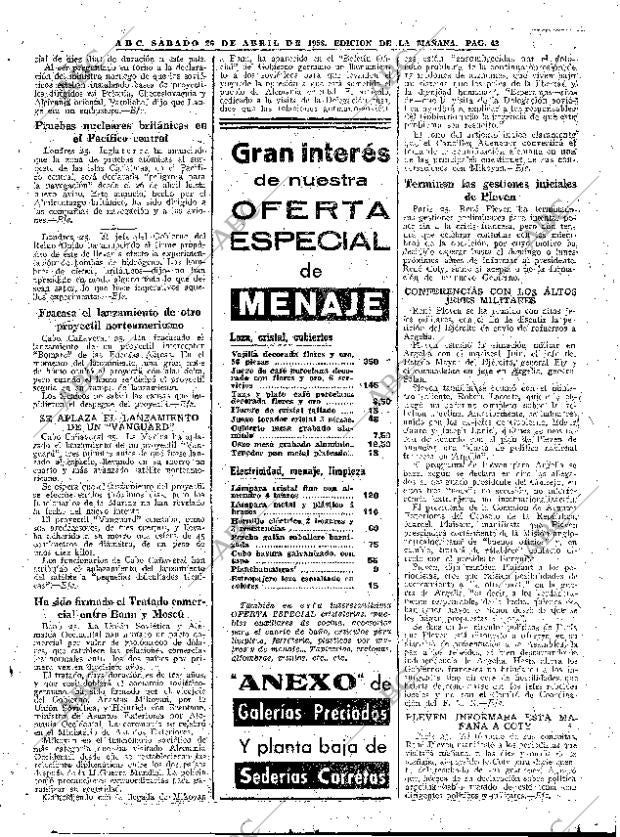 ABC MADRID 26-04-1958 página 43