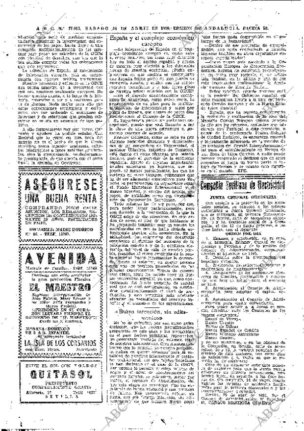 ABC SEVILLA 26-04-1958 página 16