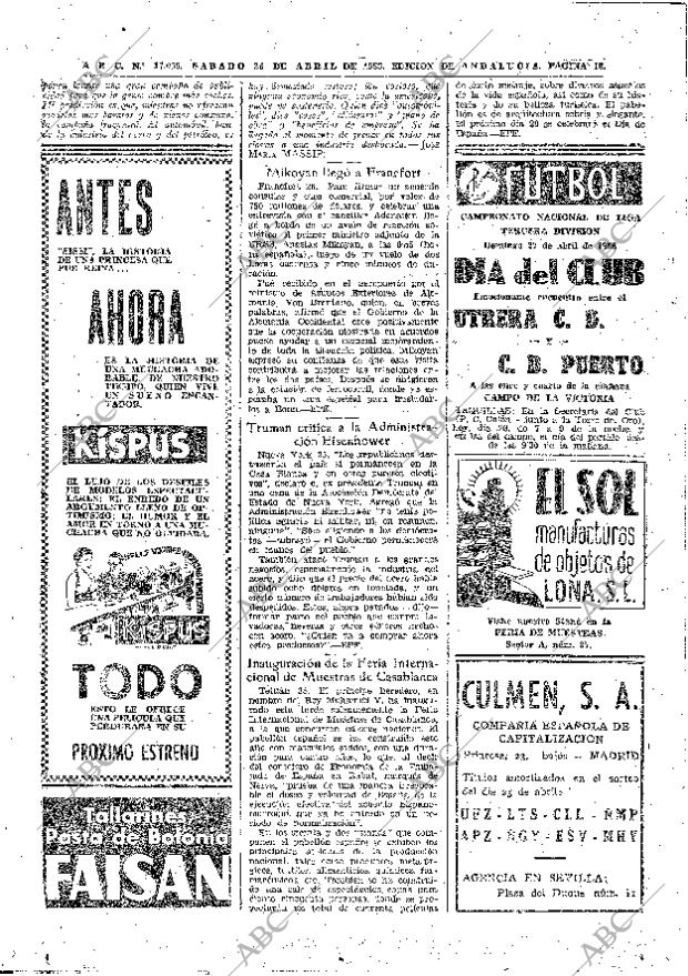 ABC SEVILLA 26-04-1958 página 18