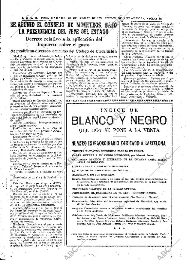 ABC SEVILLA 26-04-1958 página 19