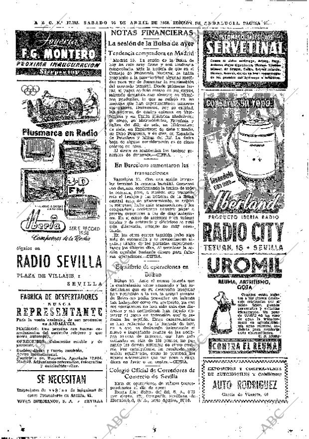 ABC SEVILLA 26-04-1958 página 36