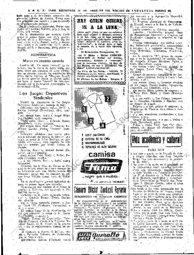 ABC SEVILLA 30-04-1958 página 46