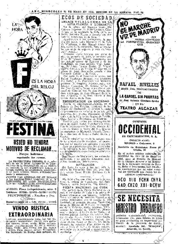 ABC MADRID 21-05-1958 página 26