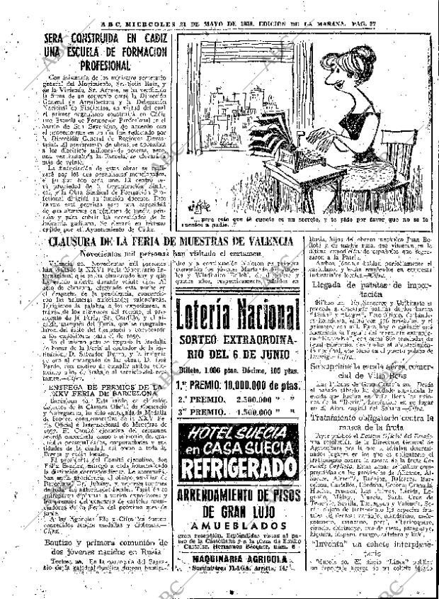 ABC MADRID 21-05-1958 página 27