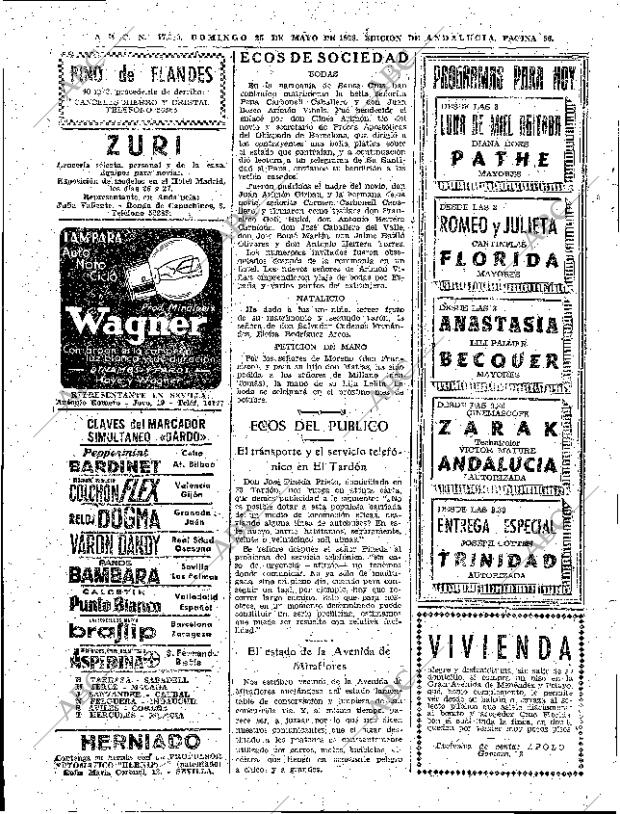 ABC SEVILLA 25-05-1958 página 56