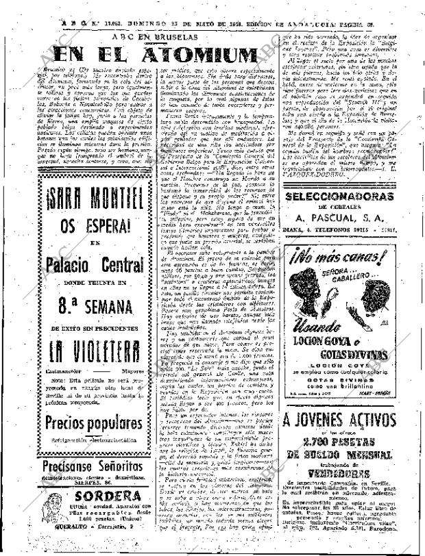 ABC SEVILLA 25-05-1958 página 60