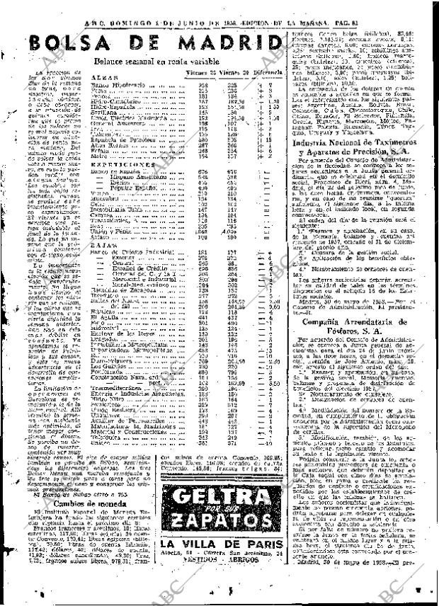 ABC MADRID 01-06-1958 página 81