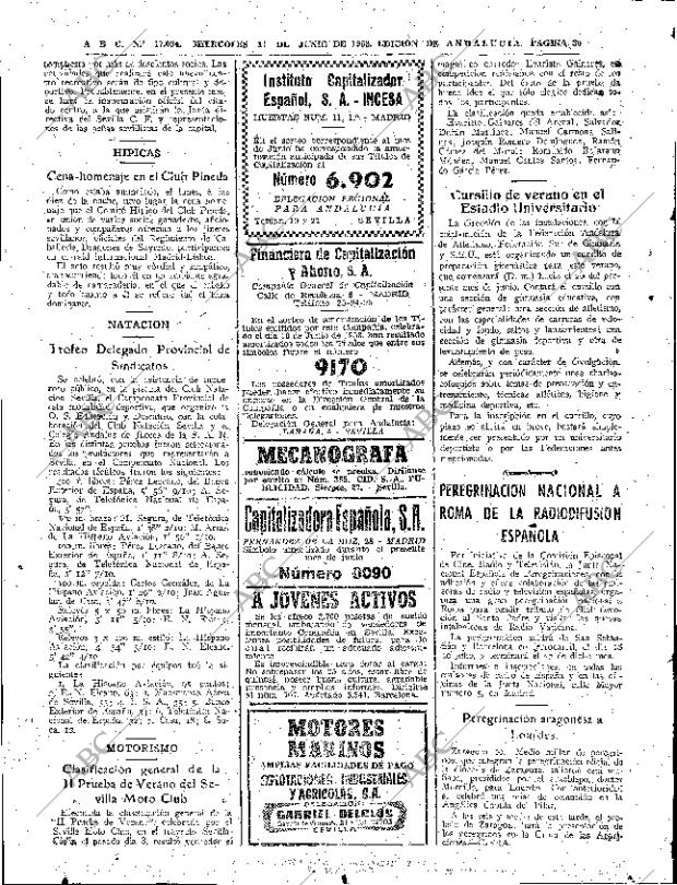 ABC SEVILLA 11-06-1958 página 30