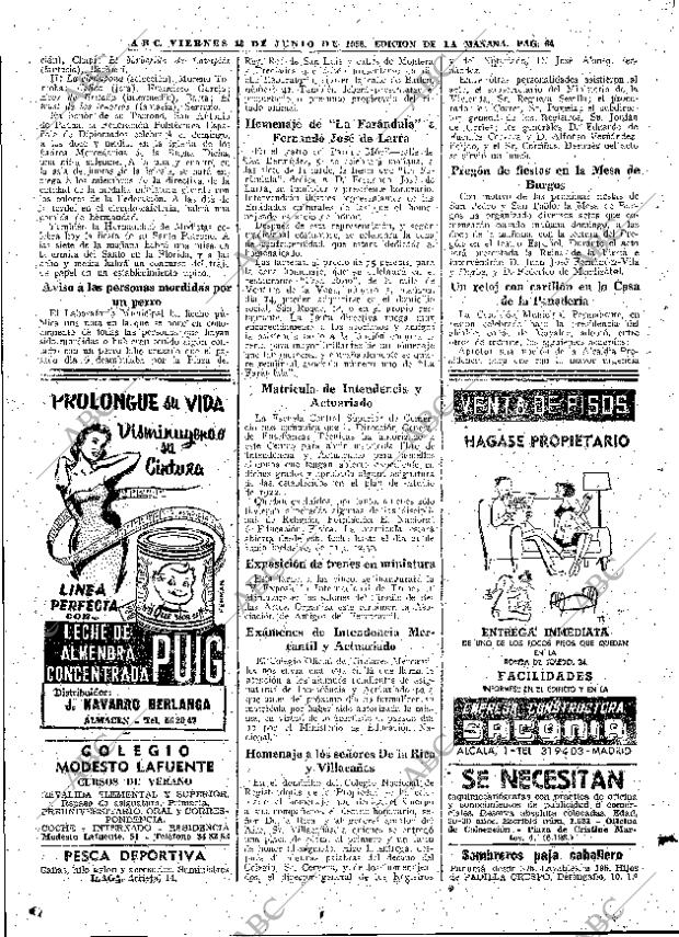 ABC MADRID 13-06-1958 página 64