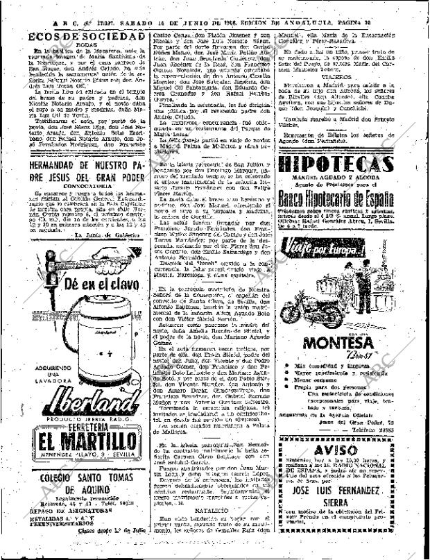 ABC SEVILLA 14-06-1958 página 30
