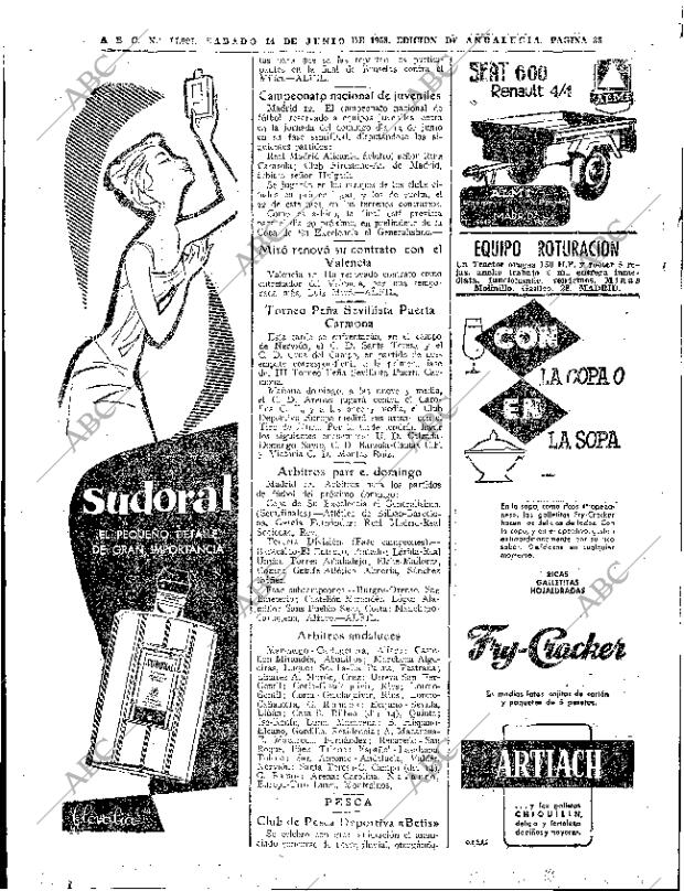 ABC SEVILLA 14-06-1958 página 36
