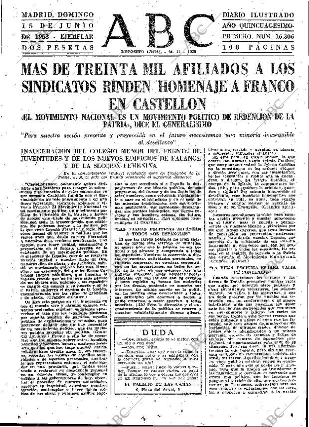 ABC MADRID 15-06-1958 página 63