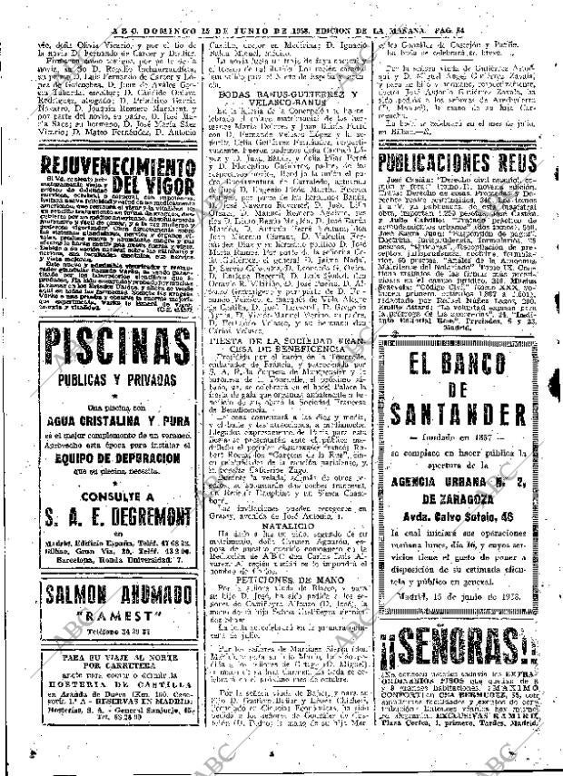 ABC MADRID 15-06-1958 página 84