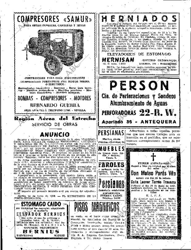 ABC SEVILLA 19-06-1958 página 38