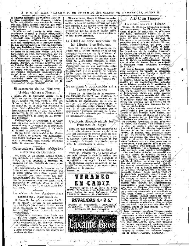 ABC SEVILLA 21-06-1958 página 22