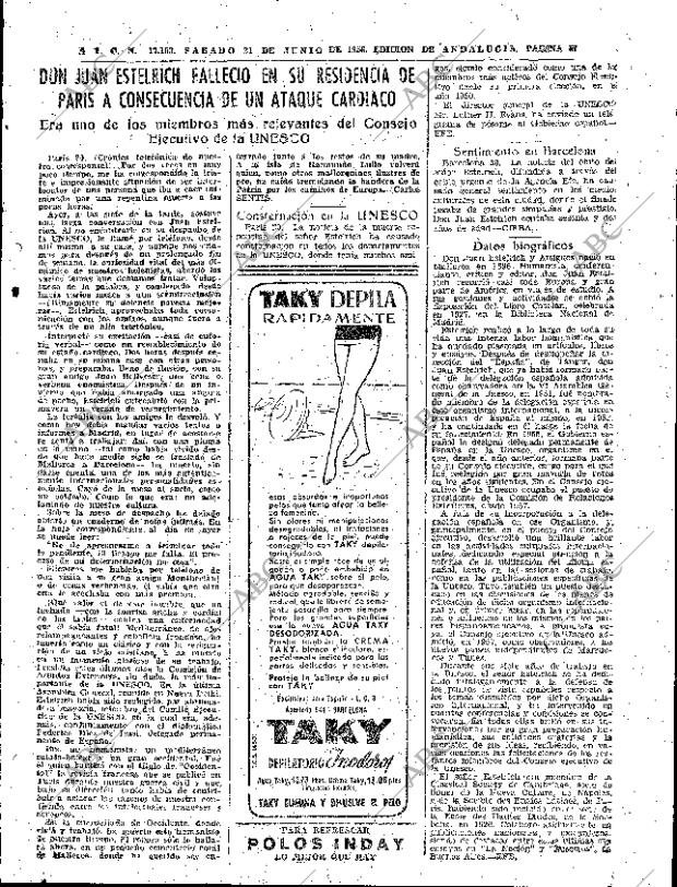 ABC SEVILLA 21-06-1958 página 27