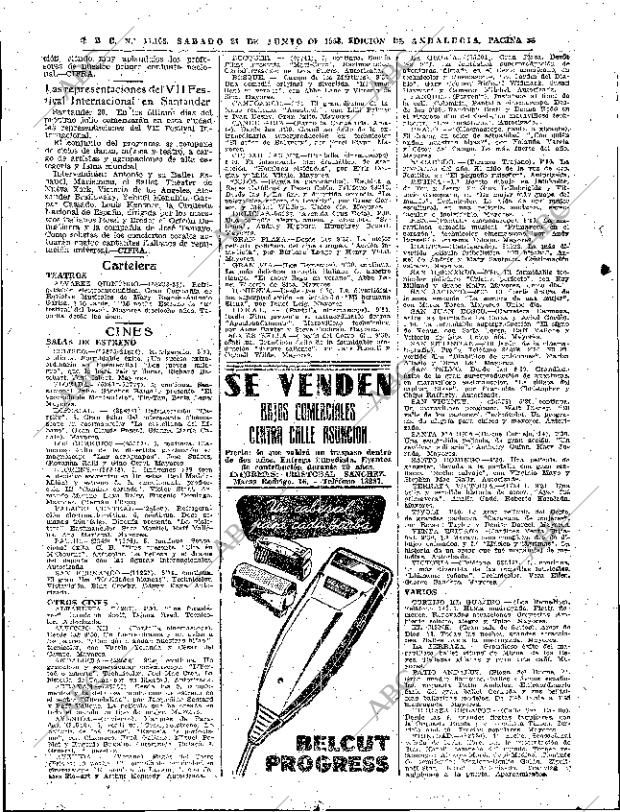 ABC SEVILLA 21-06-1958 página 38