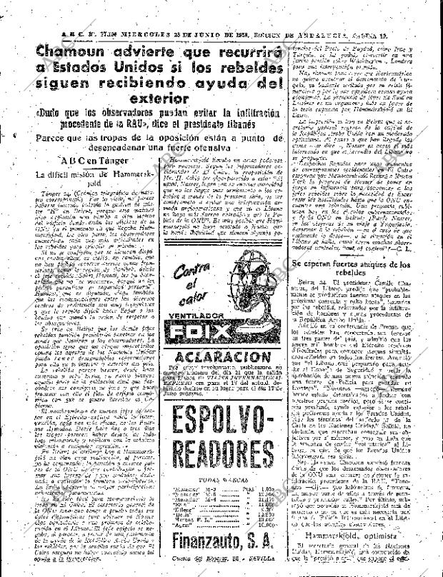 ABC SEVILLA 25-06-1958 página 19