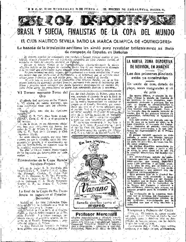 ABC SEVILLA 25-06-1958 página 31