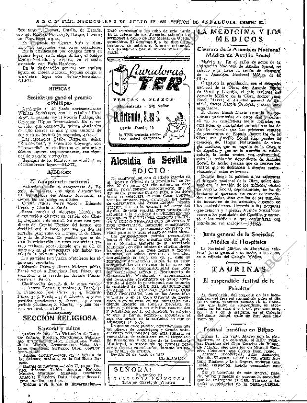 ABC SEVILLA 02-07-1958 página 22