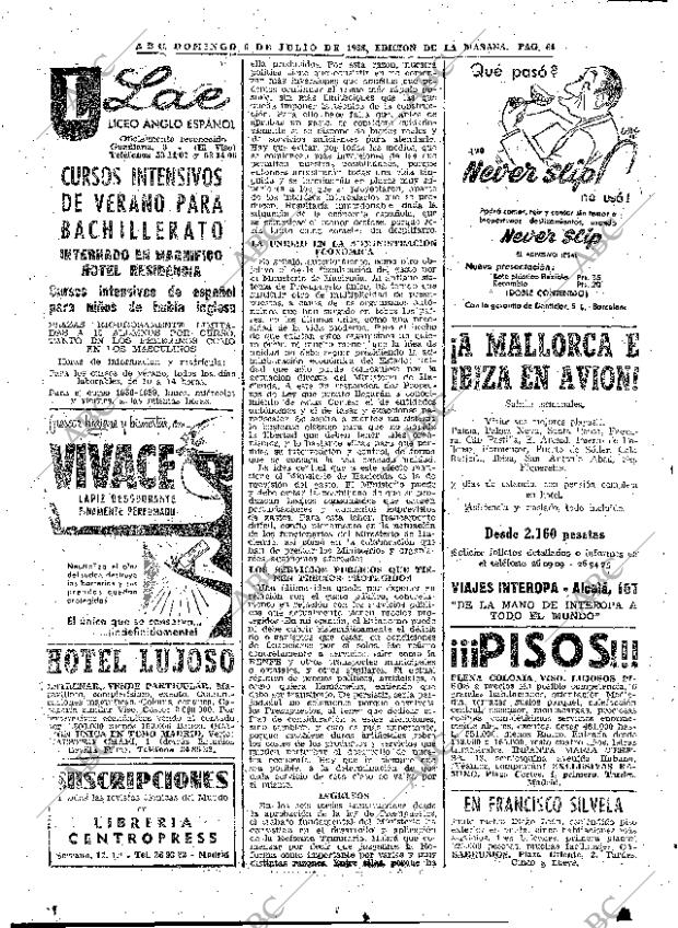 ABC MADRID 06-07-1958 página 64