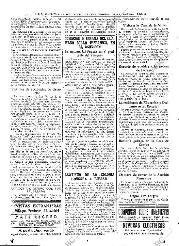 ABC MADRID 22-07-1958 página 40