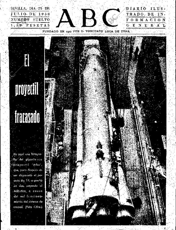 ABC SEVILLA 25-07-1958 página 1