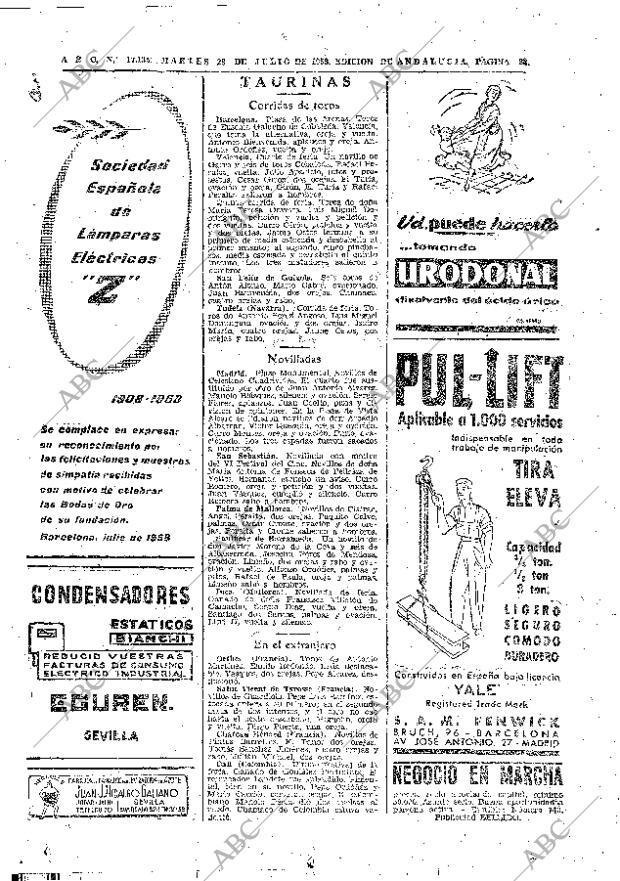 ABC SEVILLA 29-07-1958 página 22