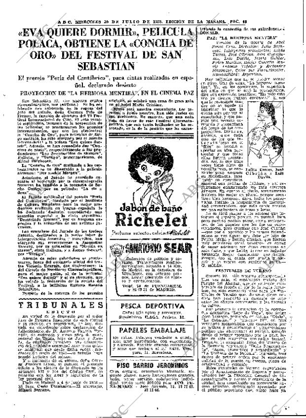 ABC MADRID 30-07-1958 página 45