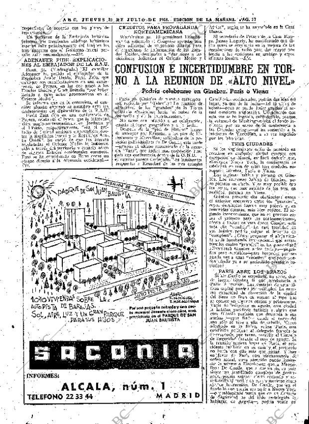 ABC MADRID 31-07-1958 página 13