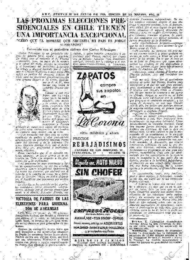 ABC MADRID 31-07-1958 página 19