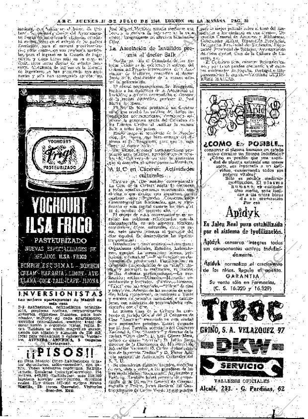 ABC MADRID 31-07-1958 página 26