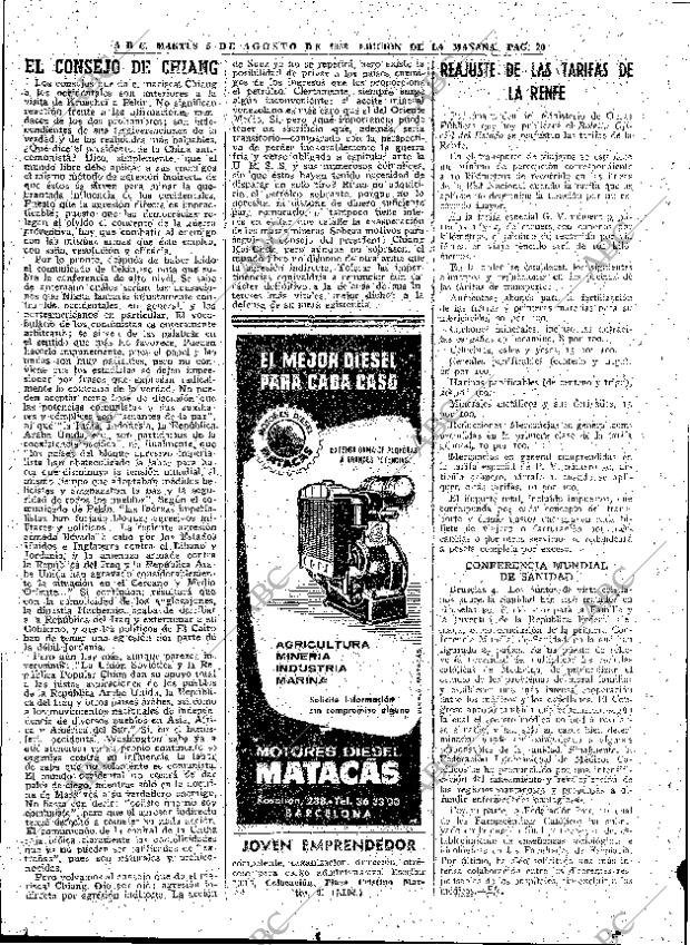 ABC MADRID 05-08-1958 página 20