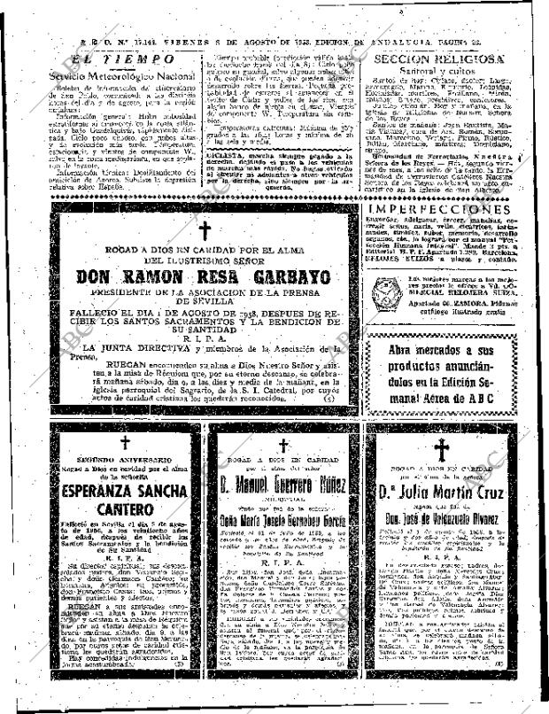 ABC SEVILLA 08-08-1958 página 26