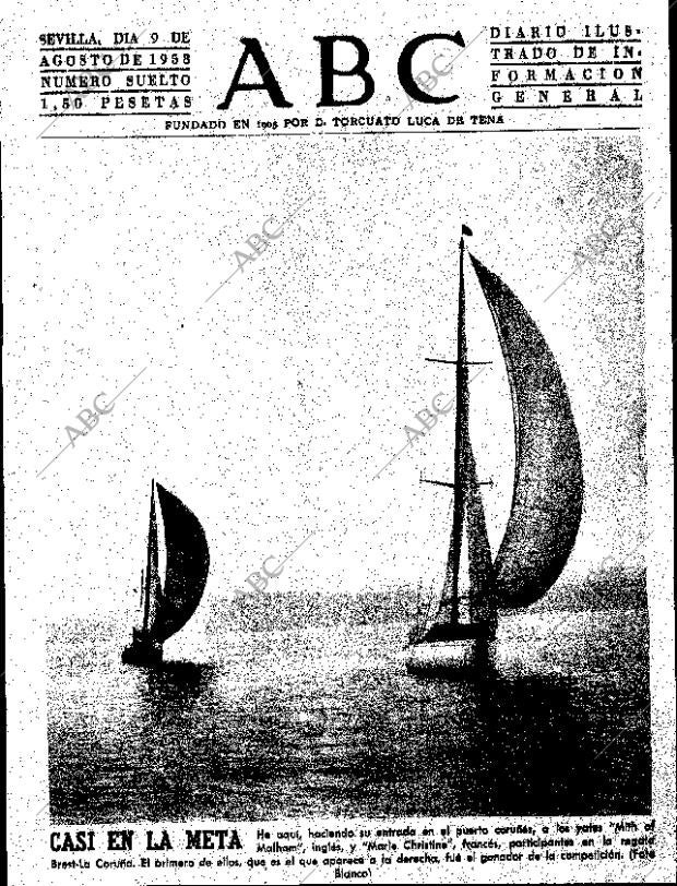 ABC SEVILLA 09-08-1958 página 1