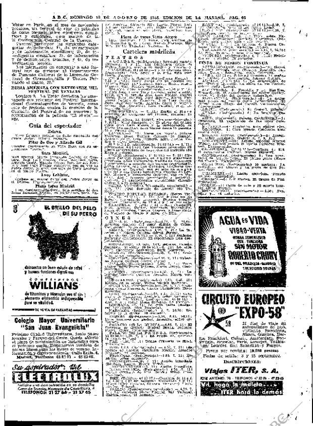 ABC MADRID 10-08-1958 página 66