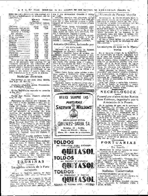 ABC SEVILLA 10-08-1958 página 34