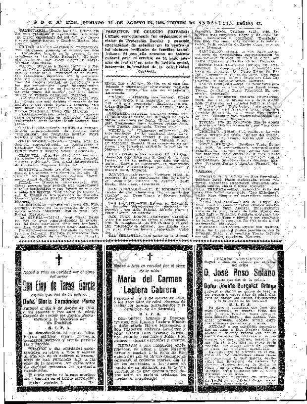 ABC SEVILLA 10-08-1958 página 43