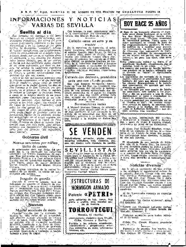 ABC SEVILLA 12-08-1958 página 19