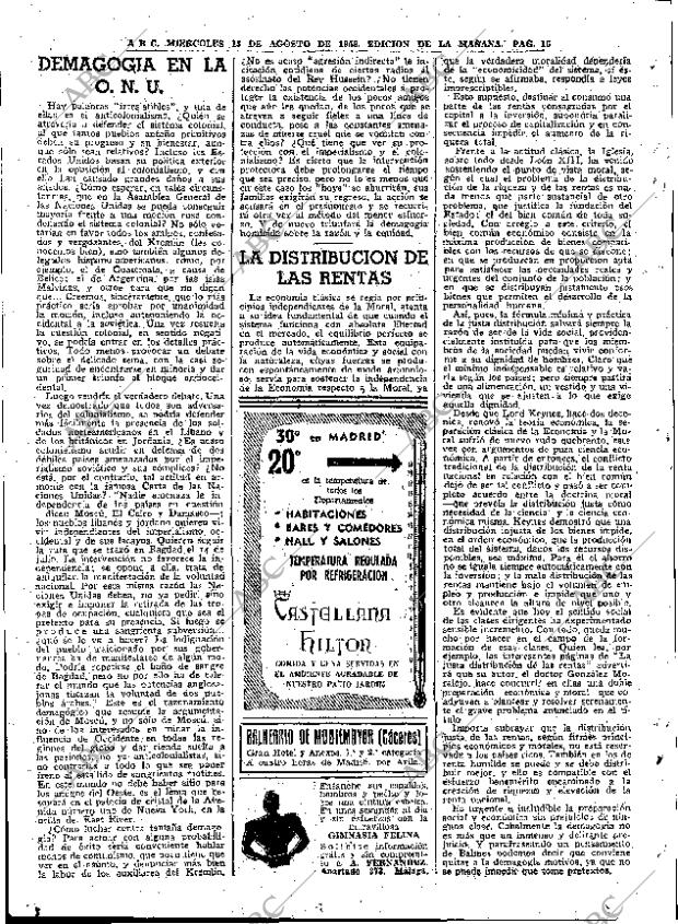 ABC MADRID 13-08-1958 página 16