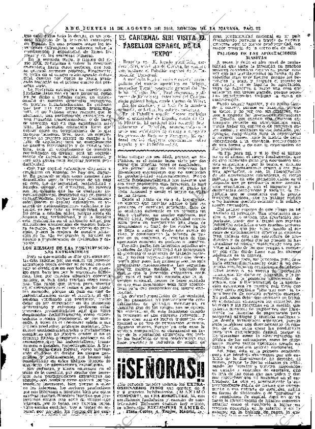 ABC MADRID 14-08-1958 página 23